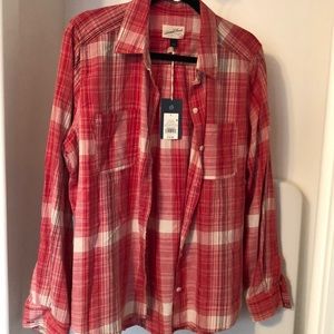 Universal threads plaid top large